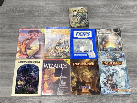 DUNGEONS & DRAGONS + OTHER ROLE PLAYING GAME BOOKS