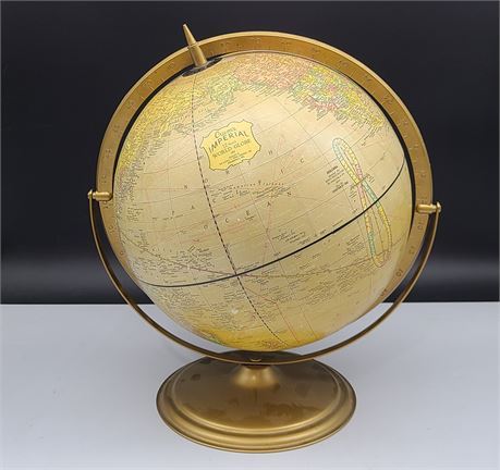 ANTIQUE CRAMS IMPERIAL WORLD GLOBE (16"tall)