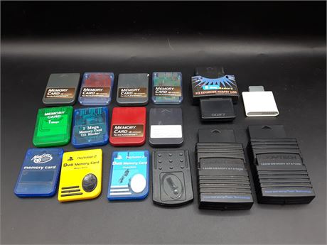 COLLECTION OF PLAYSTATION MEMORY CARDS