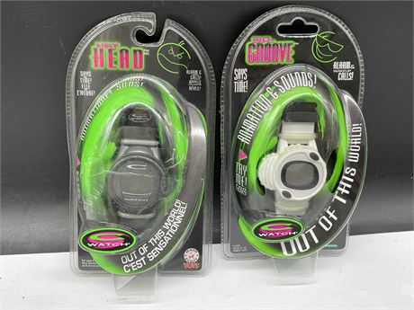 2 SEALED 1990’S DR. GROOVE & HOT HEAD C WATCHES