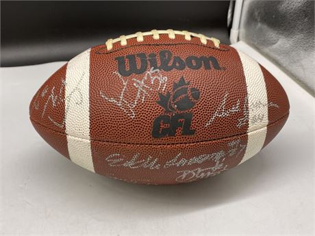 BC LIONS AUTOGRAPHED CFL FOOTBALL