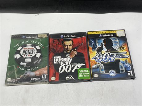 3 GAMECUBE GAMES INCL: 1 SEALED
