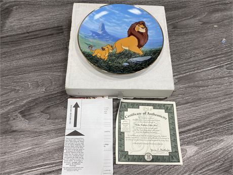 LION KING LIKE FATHER COLLECTOR PLATE