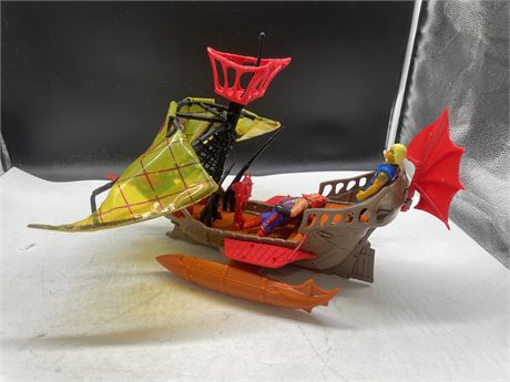 THE PIRATES OF DARK WATER SHIP WITH FIGURES