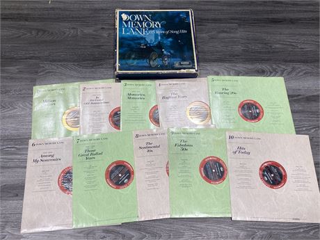 DOWN MEMORY LANE RECORD BOX (10 records)