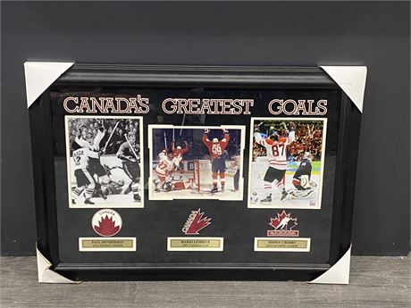 FRAMED CANADA’S GREATEST GOALS PICTURE (34”X24”)