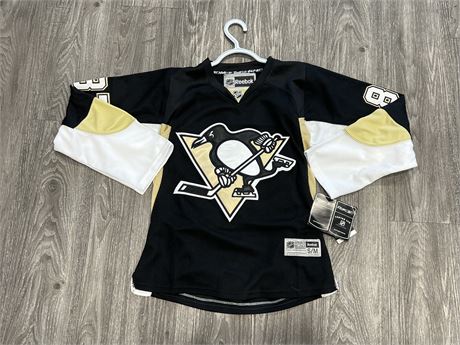 NEW WITH TAGS PITTSBURG PENGUINS CROSBY REEBOK JERSEY SIZE SMALL
