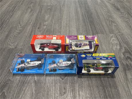 (5) 1/43 SCALE F1 DIECASTS