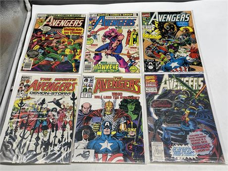 6 THE AVENGERS COMICS