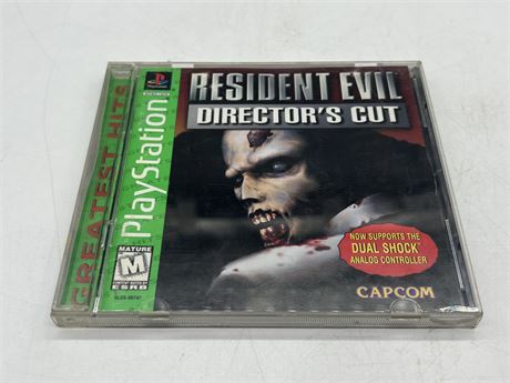 RESIDENT EVIL DIRECTORS CUT - PLAYSTATION W/INSTRUCTIONS - GOOD CONDITION