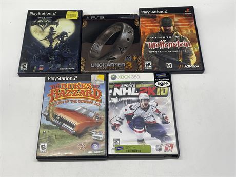 4 MISC PS2 / PS3 GAMES & XBOX 360 GAME