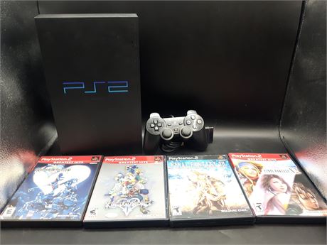PS2 CONSOLE & GAMES - TESTED & WORKING - DOES NOT PLAY PS ONE GAMES