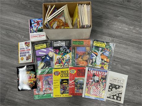 LOT OF COMIC PRICE GUIDES, MAGS, ETC