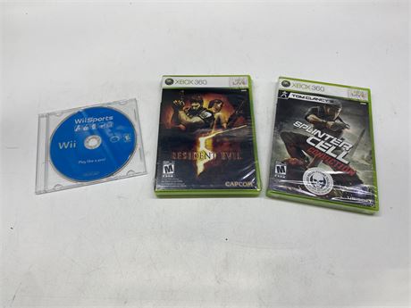2 SEALED XBOX 360 GAMES & WII SPORTS