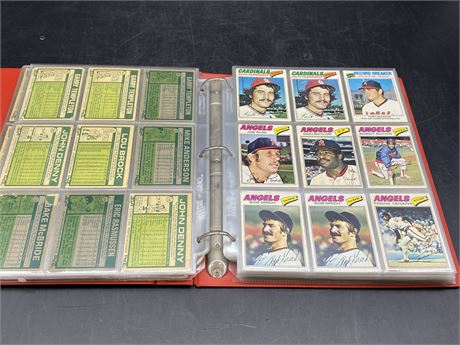 BINDER OF MISC. 1960/70s MLB CARDS
