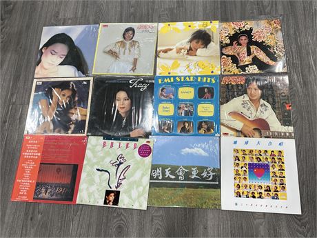 12 MISC CHINESE RECORDS - MOST IN EXCELLENT CONDITION