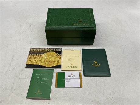 ROLEX BOX WITH PAPER WORK