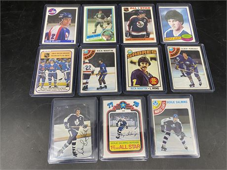 11 MISC. 1970/80s NHL CARDS