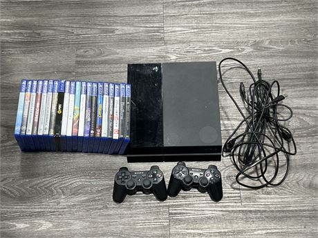 PS4 SYSTEM W/ 20 GAMES - *PS4 TESTED WORKING* - GAMES ARE IN EXCELLENT CONDITION