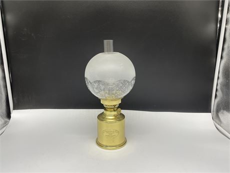 DANISH BRASS OIL LAMP G.V.HARNISCH EFTE (13.5” tall)