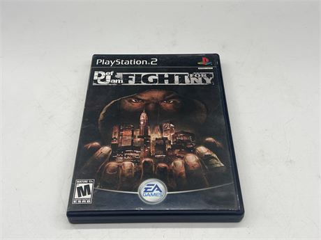 BLACK LABEL DEF JAM FIGHT FOR NY PS2 - WORKS - NO MANUAL