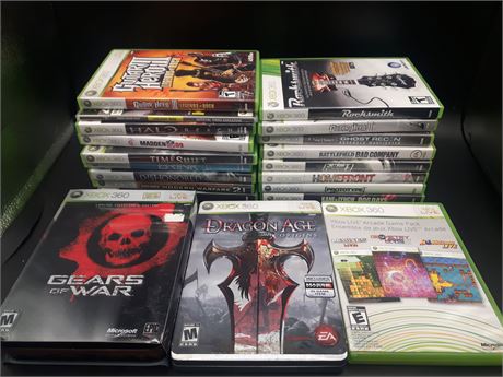 COLLECTION OF 20 XB360 GAMES - VERY GOOD CONDITION
