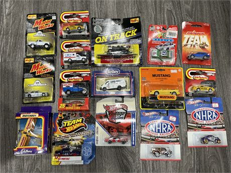 17 MISC DIECAST CARS IN BOX