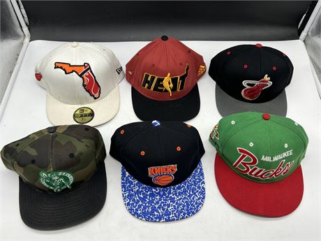 6 NBA HATS