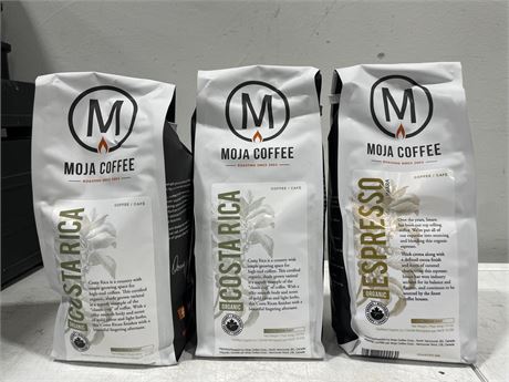3 NEW BAGS OF MOJA COFFEE