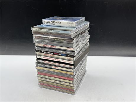 20 GOOD TITLE CDS / CASSETTE - EXCELLENT COND. - 2 SEALED