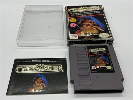 THE CHESS MASTER - NES COMPLETE W/BOX & MANUAL - EXCELLENT CONDITION
