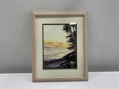 ORIGINAL WATERCOLOUR PAINTING “OLD LAHAINA” BY WM.S.B. TULLY (12x15.5”)