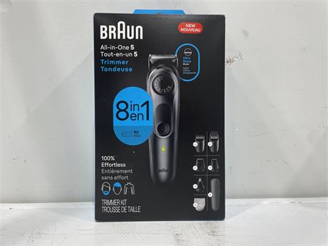 NEW IN BOX BRAUN ALL-IN-ONE 5 TRIMMER