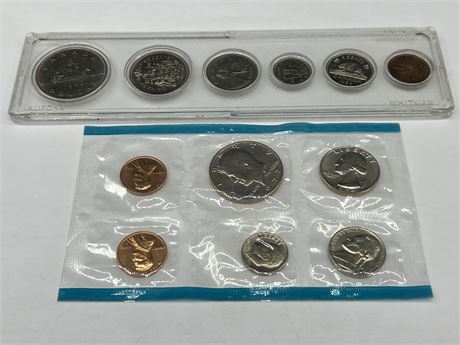1969 CDN COIN SET & 1972 US COIN SET