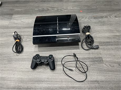 PS3 COMPLETE W/ POWER CORD, HDMI, & CONTROLLER