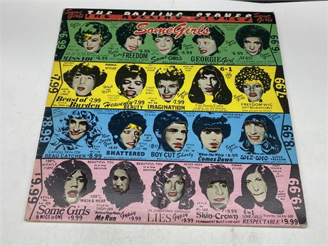 ROLLING STONES - SOME GIRLS (BANNED COVER) - VG (SLIGHTLY SCRATCHED)