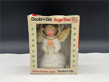 VINTAGE DOUBLE GLO CHRISTMAS ANGEL IN BOX - 7” LONG