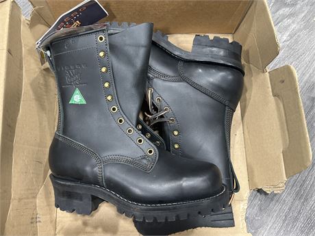 HIGH VALUE NEW VIBERG STEEL TOE WORK BOOTS - SIZE 6