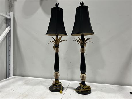 2 DECORATIVE LAMPS (38” tall)