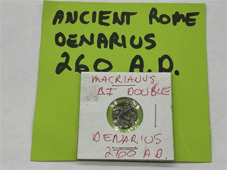 DENARIUS 260 AD. ANCIENT ROME
