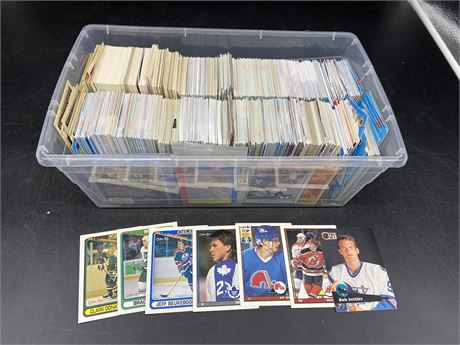 BOX OF MISC NHL CARDS & A FEW MISC CARDS