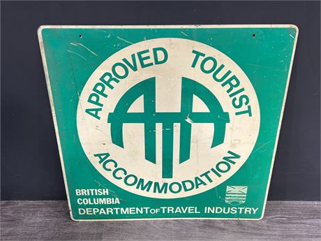 HEAVY METAL APPROVED TOURIST ACCOMMODATION STREET SIGN (24”x24”)