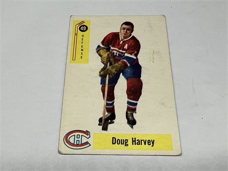 1958 DOUG HARVEY PARKHURST CARD