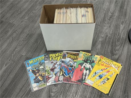 SHORTBOX OF MISC COMICS - MANY WOLVERINE