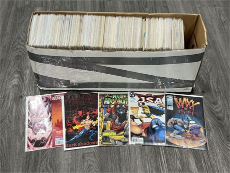 LONG BOX OF MISC COMICS - BAGGED & BOARDED