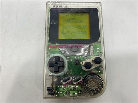 WORKING NINTENDO GAMEBOY W/NASCAR GAME - NO CHARGER