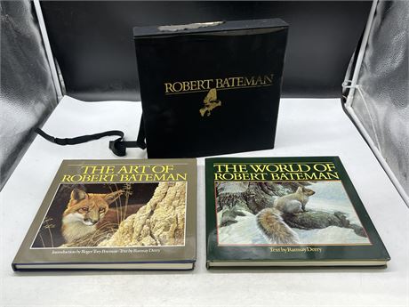 ROBERT BATEMAN 2 BOOK SET W/CASE