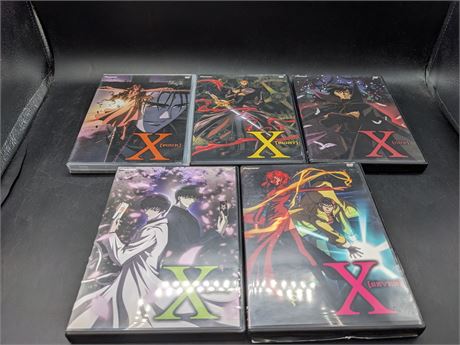 COLLECTION OF X ANIME DVDS - VERY GOOD CONDITION
