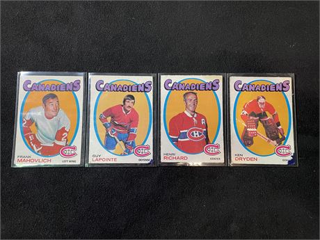 (4) 1970’s CANADIANS CARDS