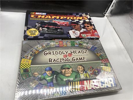 NASCAR GRIDDLY HEADZ RACING GAME + NASCAR CHAMPIONS GAME